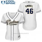 Maglia Baseball Donna San Diego Padres Craig Kimbrel 46 Bianco 1ªCool Base