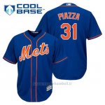 Maglia Baseball Uomo New York Mets Mike Piazza 31 Blu Alterner 1ªCool Base