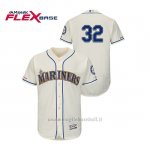 Maglia Baseball Uomo Seattle Mariners Jay Bruce 150th Aniversario Patch Autentico Flex Base Crema