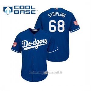 Maglia Baseball Uomo Los Angeles Dodgers Ross Stripling Cool Base Entrenamiento De Primavera 2019 Blu