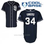 Maglia Baseball Uomo San Diego Padres Rollie Fingers 34 Blu Blu Alterner Cool Base
