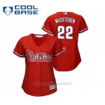 Maglia Baseball Donna Philadelphia Phillies Andrew Mccutchen Cool Base Majestic Alternato Rojo