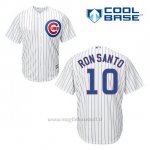 Maglia Baseball Uomo Chicago Cubs 10 Ron Santo Bianco 1ªCool Base