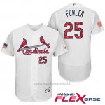 Maglia Baseball Uomo St. Louis Cardinals 2017 Estrellas y Rayas Dexter Fowler Bianco Flex Base