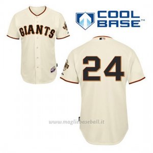 Maglia Baseball Uomo San Francisco Giants Willie Mays 24 Crema 1ªCool Base