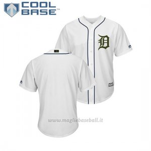 Maglia Baseball Uomo Tigers 2018 Dia de los Caidos Cool Base Bianco