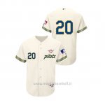 Maglia Baseball Hombre Seattle Mariners 20 Daniel Vogelbach Turn Back The Clock Autentico Cream