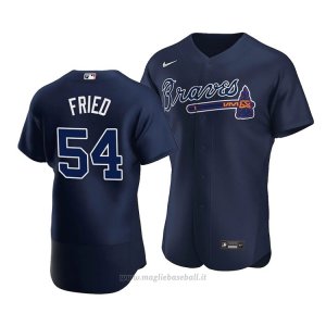 Maglia Baseball Uomo Atlanta Braves Max Fried Alternato Autentico Blu