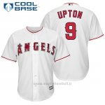 Maglia Baseball Uomo Los Angeles Angels 9 Justin Upton Biancohome Giocatore Cool Base