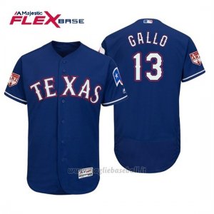 Maglia Baseball Uomo Texas Rangers Joey Gallo Flex Base Entrenamiento De Primavera 2019 Blu