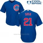 Maglia Baseball Uomo Chicago Cubs 21 Sammy Sosa Majestic Autentico Collezione Cool Base