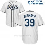 Maglia Baseball Uomo Tampa Bay Rays Kevin Kiermaier Bianco Autentico Collezione Cool Base