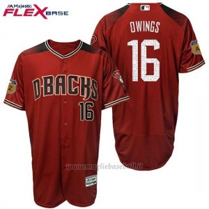 Maglia Baseball Uomo Arizona Diamondbacks 16 Chris Owings 2017 Allenamento Primaverile Flex Base