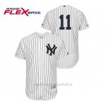 Maglia Baseball Uomo New York Yankees Brett Gardner 150th Aniversario Patch Flex Base Bianco