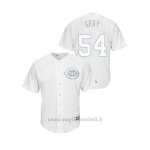 Maglia Baseball Hombre Cincinnati Reds 54 Sonny Grigio 2019 Players Weekend Grigio Replica Bianco