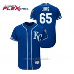 Maglia Baseball Uomo Kansas City Royals Jakob Junis 150th Aniversario Patch Flex Base Blu