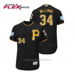 Maglia Baseball Uomo Pittsburgh Pirates Trevor Williams Flex Base Entrenamiento De Primavera 2019 Nero