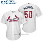 Maglia Baseball Uomo St. Louis Cardinals 2017 Estrellas y Rayas Adam Wainwright Bianco Cool Base