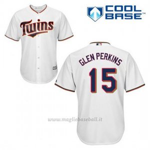 Maglia Baseball Uomo Minnesota Twins Glen Perkins 15 Bianco 1ªCool Base