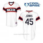 Maglia Baseball Uomo Chicago White Sox 45 Bobby Jenks Bianco Alterner Cool Base