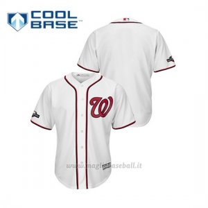 Maglia Baseball Uomo Washington Nationals 2019 Postseason Cool Base Bianco