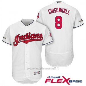 Maglia Baseball Uomo Cleveland Indians 2017 Postseason Lonnie Chisenhall Bianco Flex Base