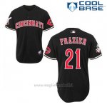 Maglia Baseball Uomo Cincinnati Reds Todd Frazier 21 Nero Cool Base