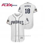 Maglia Baseball Uomo San Diego Padres Austin Hedges 150th Aniversario Patch Flex Base Bianco