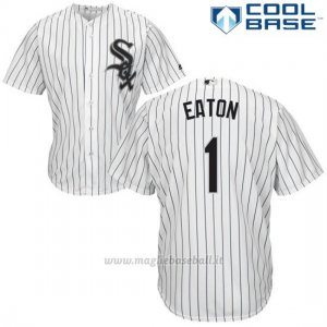 Maglia Baseball Uomo Chicago White Sox 1 Adam Eaton Bianco Autentico Collezione Cool Base