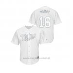 Maglia Baseball Hombre Minnesota Twins 16 Jonathan Schoop 2019 Players Weekend Replica Bianco