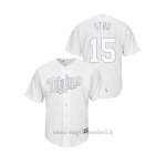 Maglia Baseball Hombre Minnesota Twins 15 Jason Castro 2019 Players Weekend Replica Bianco