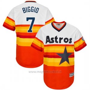 Maglia Baseball Uomo Houston Astros Craig Biggio Turn Back The Clock Arancione