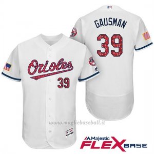 Maglia Baseball Uomo Baltimore Orioles 2017 Estrellas Y Rayas 39 Kevin Gausman Bianco Flex Base