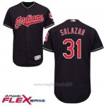 Maglia Baseball Uomo Cleveland Indians Danny Salazar Blu Autentico Collezione Flex Base