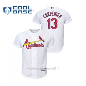 Maglia Baseball Bambino St. Louis Cardinals 13 Matt Carpenter Cool Base Majestic Primera Replica Bianco