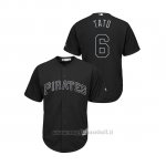 Maglia Baseball Uomo Pittsburgh Pirates Starling Marte 2019 Players Weekend Replica Nero