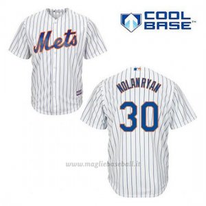 Maglia Baseball Uomo New York Mets Nolan Ryan 30 Bianco 1ªCool Base