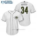 Maglia Baseball Uomo Cincinnati Reds 34 Homer Bailey Bianco2018 Alterner Cool Base