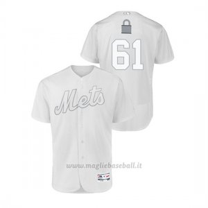 Maglia Baseball Uomo New Y Ork Mets Walter Lockett 2019 Players Weekend Autentico Bianco