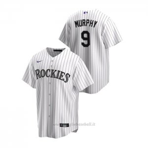 Maglia Baseball Uomo Colorado Rockies Daniel Murphy Replica Primera Bianco