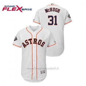 Maglia Baseball Uomo Houston Astros 31 Collin Mchugh 2019 World Series Bound Flex Base Bianco