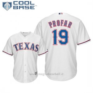 Maglia Baseball Uomo Texas Rangers Jurickson Profar Cool Base Majestic 1ªBianco