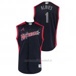Maglia Baseball Hombre Atlanta Atlanta Braves 2019 All Star Game Workout National League Ozzie Albies Blu