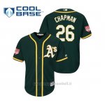 Maglia Baseball Uomo Oakland Athletics Matt Chapman Cool Base Entrenamiento De Primavera 2019 Verde