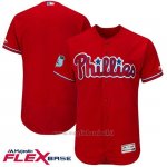 Maglia Baseball Uomo Philadelphia Phillies Scarlet 2017 Allenamento Primaverile Flex Base