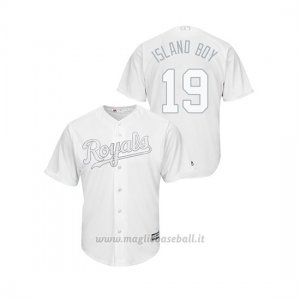 Maglia Baseball Uomo Kansas City Royals Chesl Or Cuthbert 2019 Players Weekend Island Boy Replica Bianco