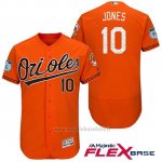 Maglia Baseball Uomo Baltimore Orioles 10 Adam Jones Arancione 2017 Allenamento Primaverile Flex Base Giocatore