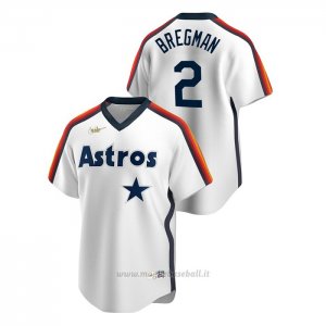 Maglia Baseball Uomo Houston Astros Alex Bregman Cooperstown Collection Primera Bianco