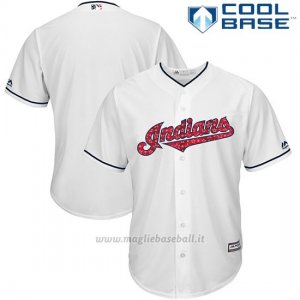 Maglia Baseball Uomo Cleveland Indians 2017 Estrellas y Rayas Bianco Cool Base