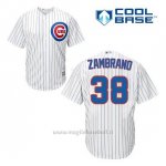 Maglia Baseball Uomo Chicago Cubs 38 Carlos Zambrano Bianco 1ªCool Base